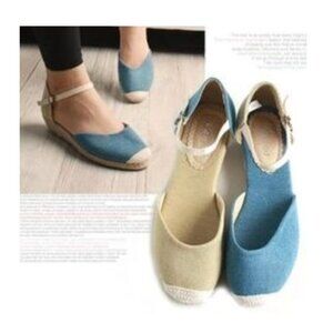 Reneve Ankle-Strap Color-Block Wedges